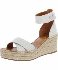 Deals 🌟 Franco Sarto 👩 Womens Faux Leather Ankle Strap Espadrilles 🎁