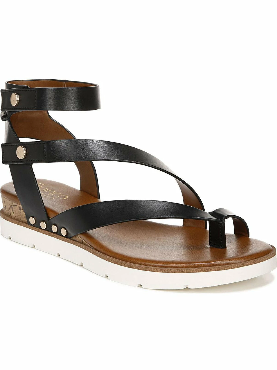 Best deal 👏 Franco Sarto Daven 👩 Womens Faux Leather Ankle Strap Wedge 🩴 Sandals 😍 - Image 4