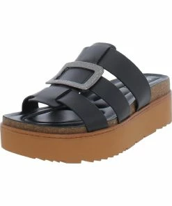 Wholesale 🎉 Franco Sarto Patricia 2 👩 Womens Leather Slip On Platform 🩴 Sandals 👏