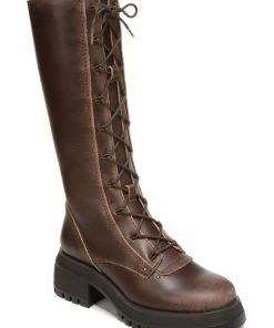 Coupon 😉 Franco Sarto L Jasper 👩 Womens Leather Lugged Sole Mid-Calf 🥾 Boots 🌟