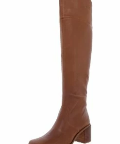 Cheapest ❤️ Franco Sarto Forla 👩 Womens Leather Block Heel Over-The-Knee 🥾 Boots 🔔