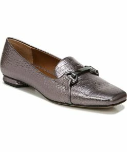 Cheapest 🥰 Franco Sarto Anica 👩 Womens Shimmer Square Toe Loafers 🌟