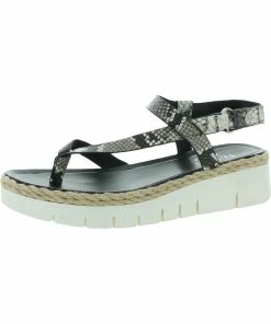 Budget 👍 Franco Sarto Jinxy 👩 Womens Leather Thong Flatform 🩴 Sandals 👍