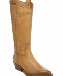Promo 😍 Franco Sarto Liandra 👩 Womens Leather Pointed Toe Cowboy, Western 🥾 Boots 🎉