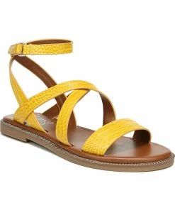Discount 🔔 Franco Sarto Kemmer 👩 Womens Faux Leather Strappy Gladiator 🩴 Sandals ✔️