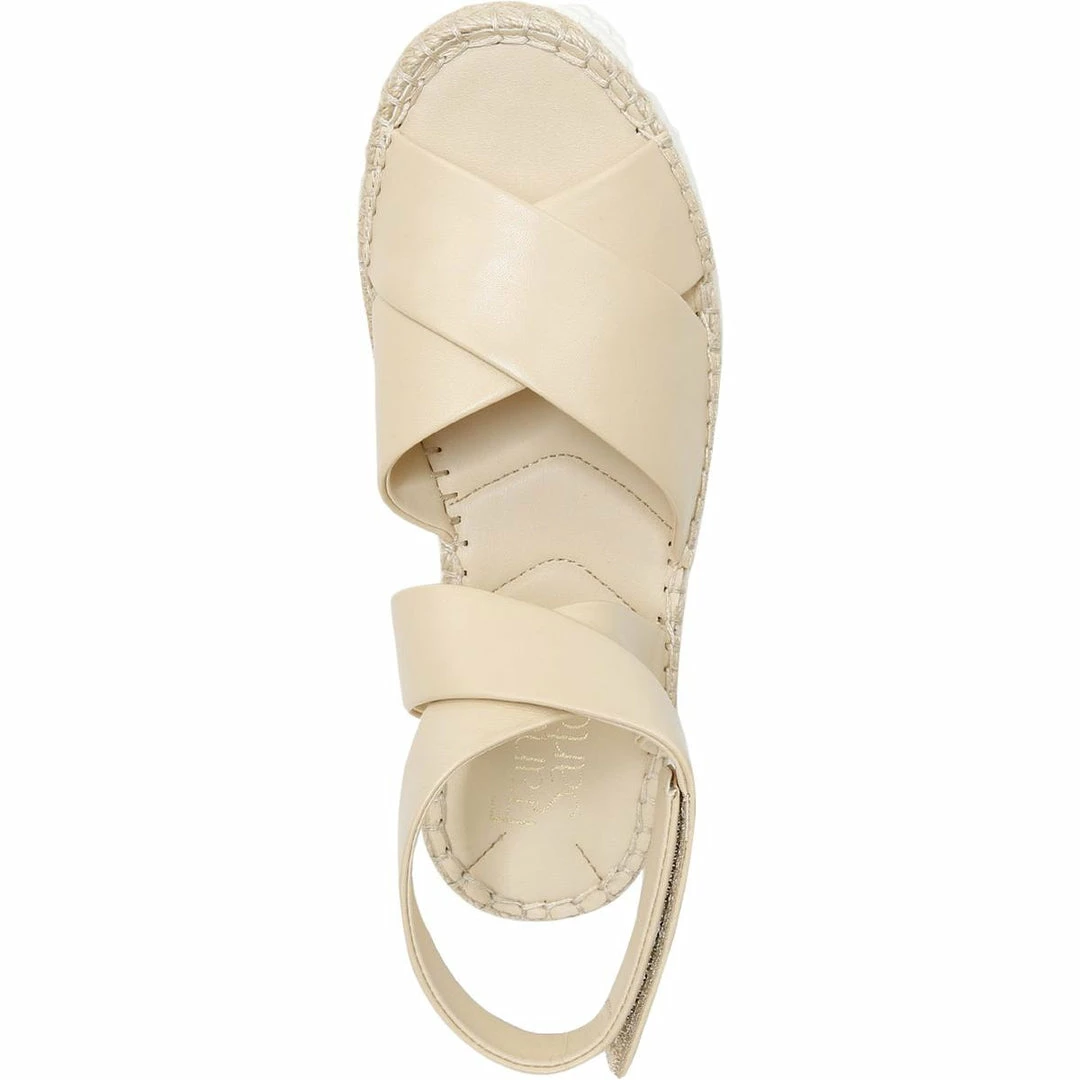 Best Sale 😀 Franco Sarto Brock 👩 Womens Leather Slingback Flatform 🩴 Sandals 👏 - Image 3