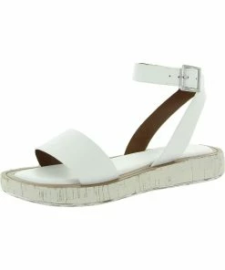 Promo 🧨 Franco Sarto Eden 👩 Womens Leather Ankle Strap Flatform 🩴 Sandals 🤩