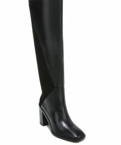 Budget ⌛ Franco Sarto Stevie 👩 Womens Leather Square Toe Knee-High 🥾 Boots 😍