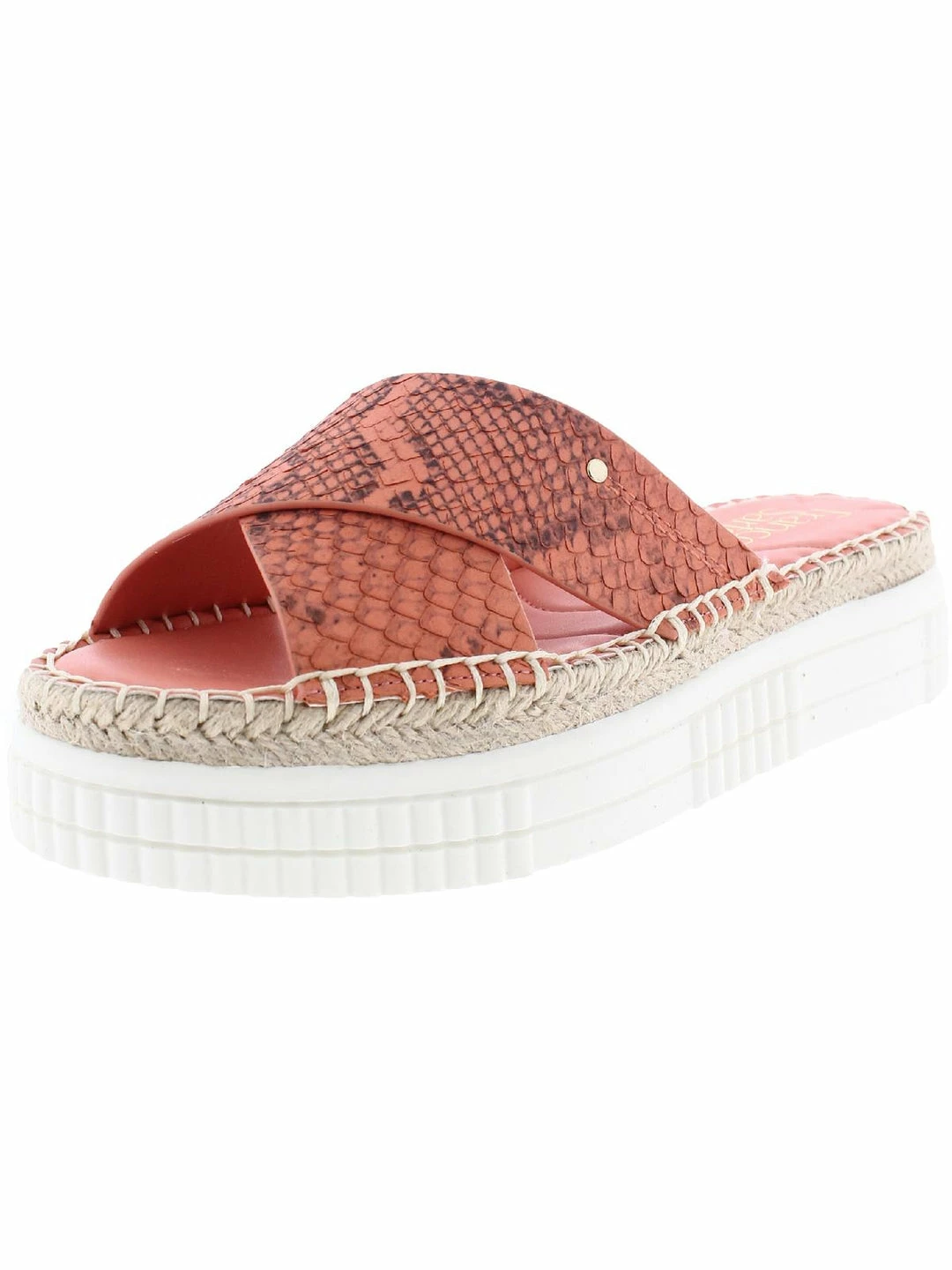 Brand new ๐ Franco Sarto Barb ๐ฉ Womens Leather Slip On Platform ๐ฉด Sandals ๐