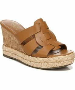New 🔔 Franco Sarto Fioret 👩 Womens Leather Cork Wedge 🩴 Sandals 🥰