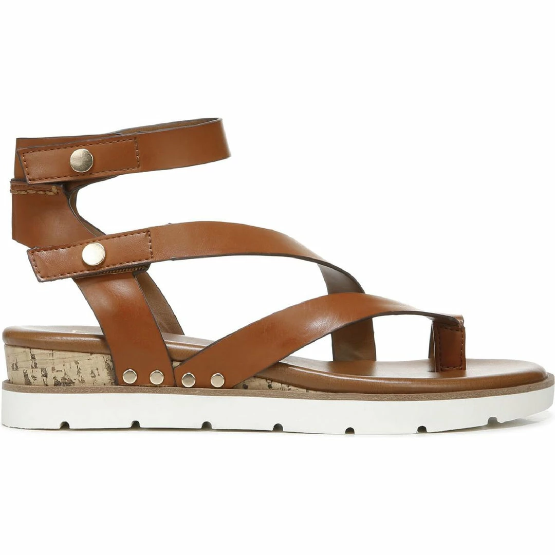 Best deal 👏 Franco Sarto Daven 👩 Womens Faux Leather Ankle Strap Wedge 🩴 Sandals 😍 - Image 2