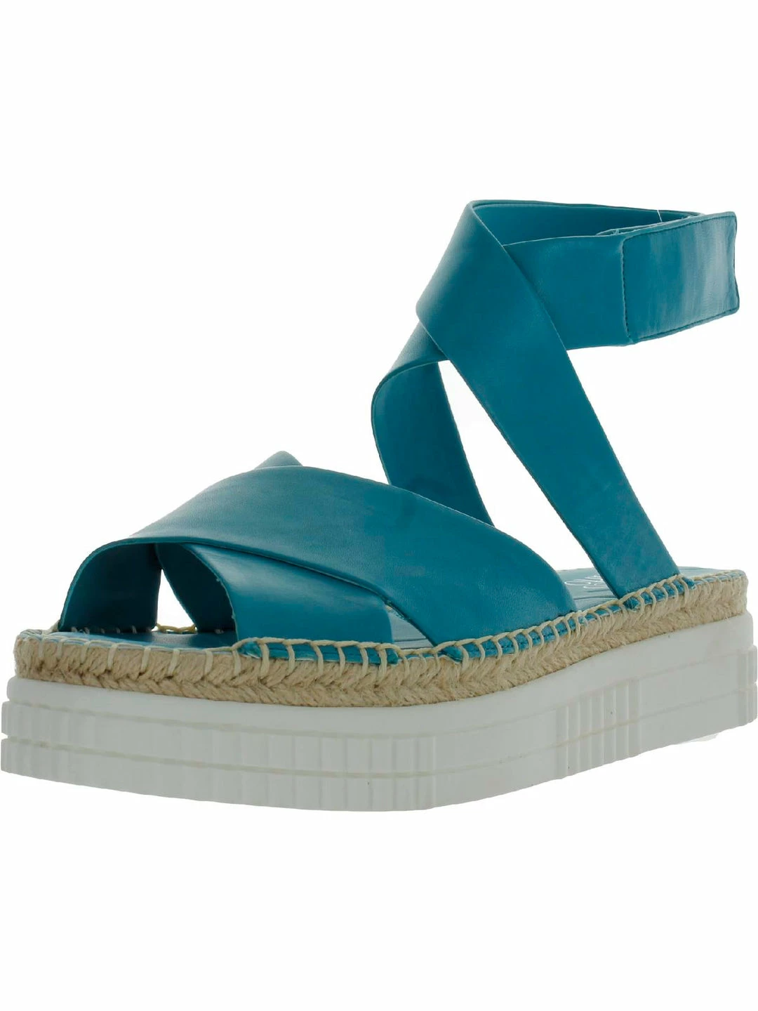 Best Sale 😀 Franco Sarto Brock 👩 Womens Leather Slingback Flatform 🩴 Sandals 👏 - Image 4